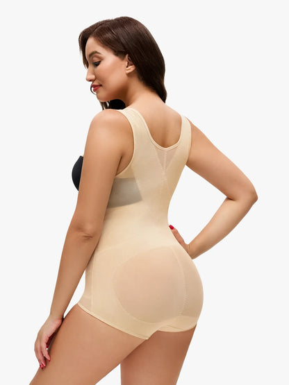 Body slip gainant en maille à décolleté ouvert et ventre plat