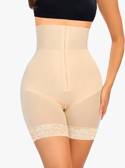 Culotte de contrôle du ventre à taille haute avec boucle avant et ouverture à l'entrejambe