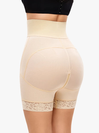 Culotte de contrôle du ventre à taille haute avec boucle avant et ouverture à l'entrejambe