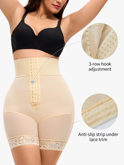 Culotte de contrôle du ventre à taille haute avec boucle avant et ouverture à l'entrejambe