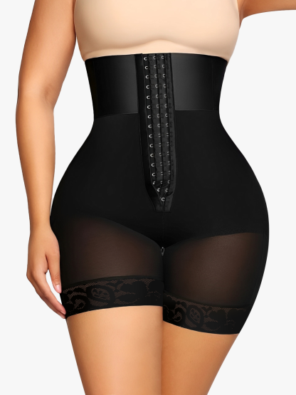 Culotte de contrôle du ventre à taille haute avec boucle avant et ouverture à l'entrejambe