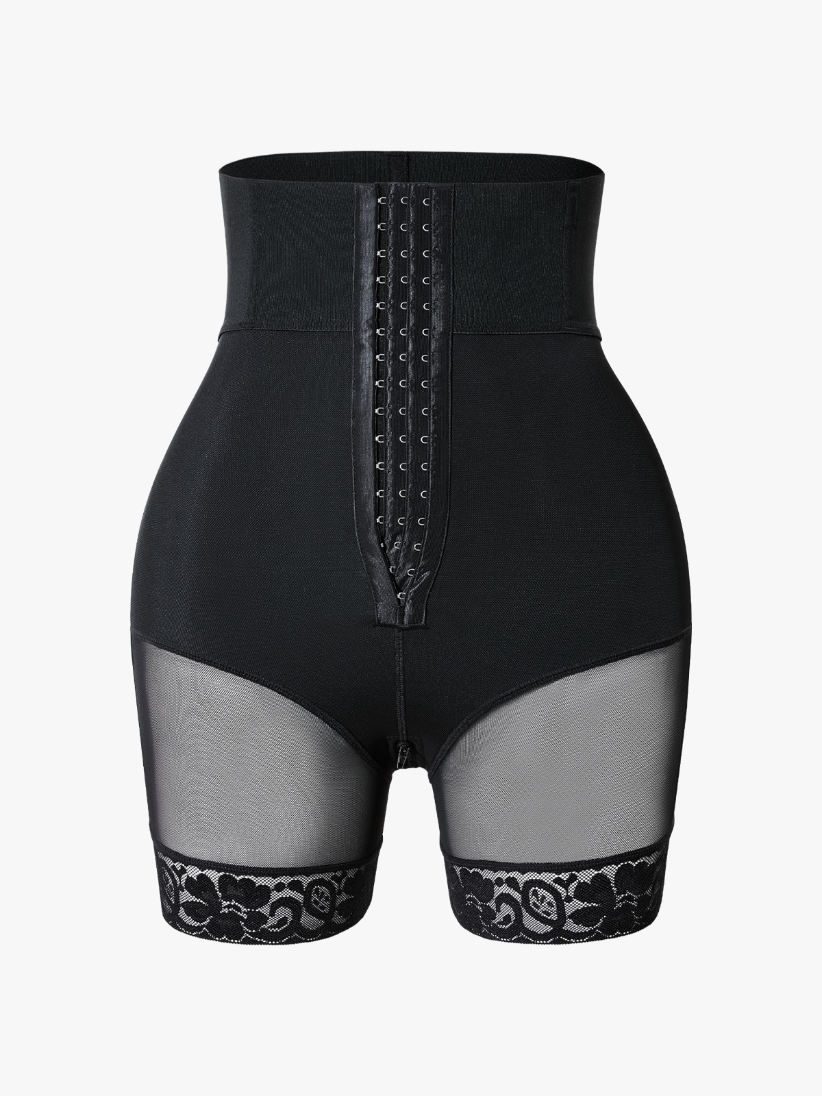 Culotte de contrôle du ventre à taille haute avec boucle avant et ouverture à l'entrejambe