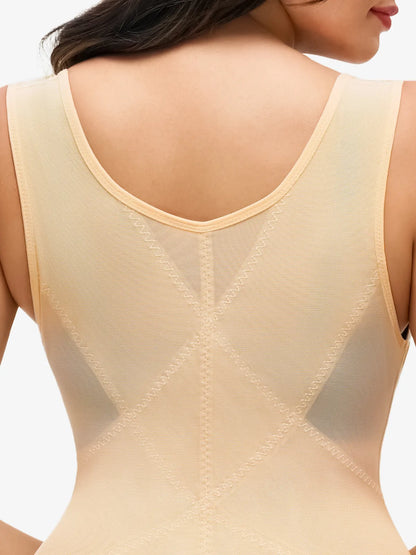 Body slip gainant en maille à décolleté ouvert et ventre plat